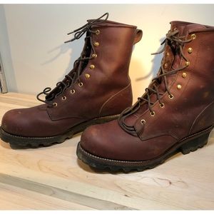 CHIPPEWA Style 73026 Classic Work Loggers  Vibram Soles Boots Mens 14